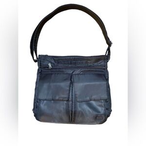 Lug Happy Camper Gray Messenger Crossbody Shoulder Bag Pockets Organizer…